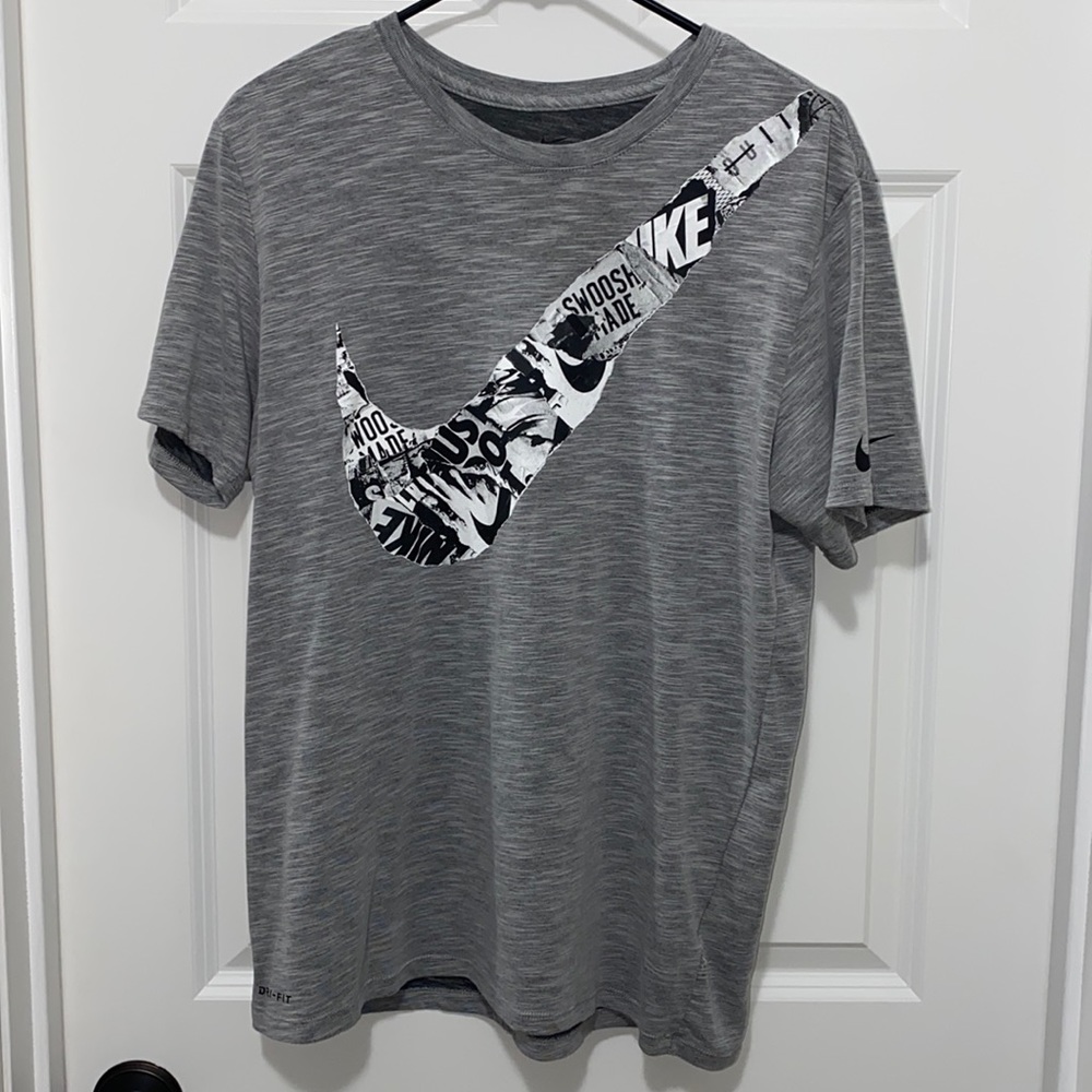Nike Mens Grey Short Sleeve T-Shirt Dry-Fit